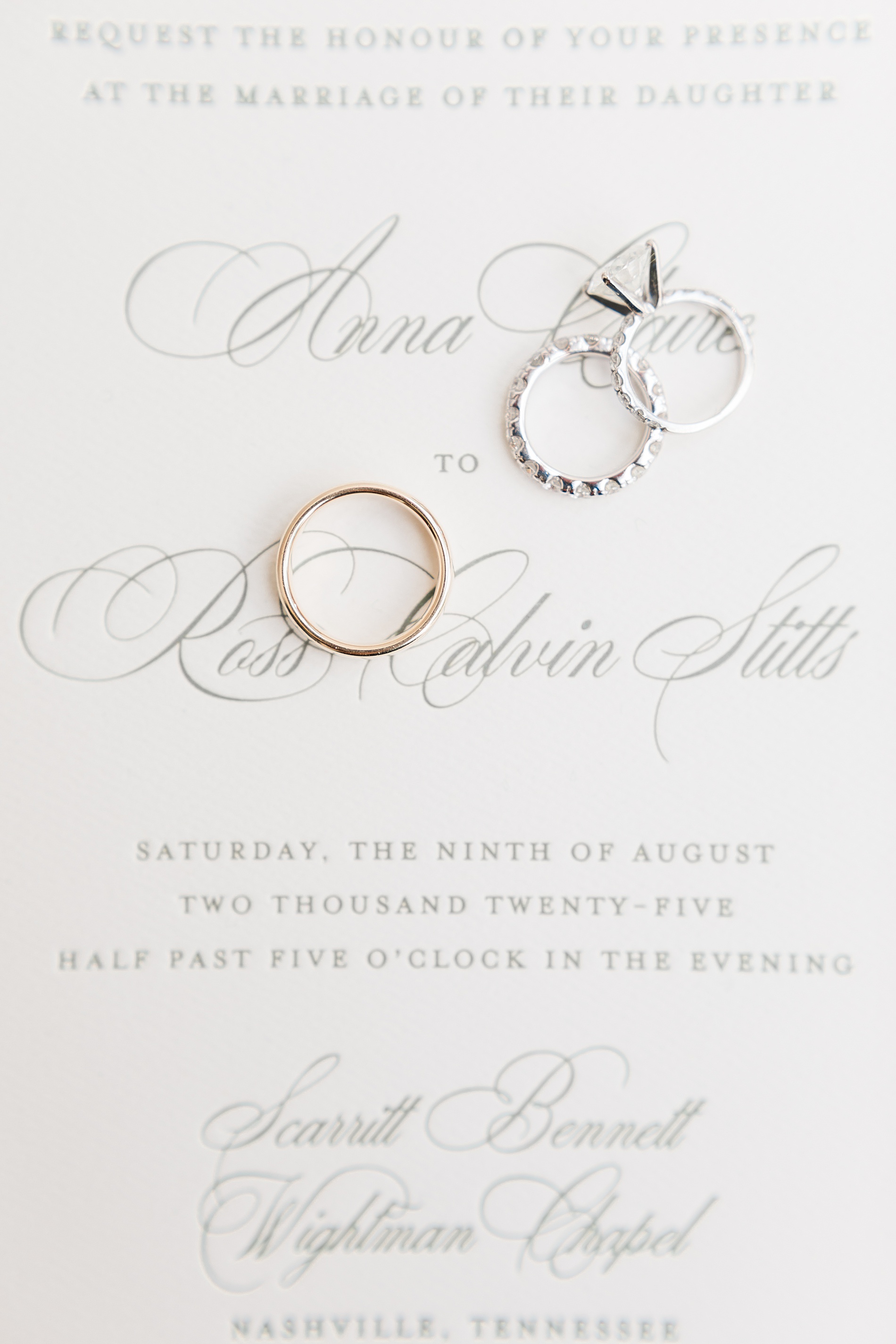 letter-pressed wedding invitations 