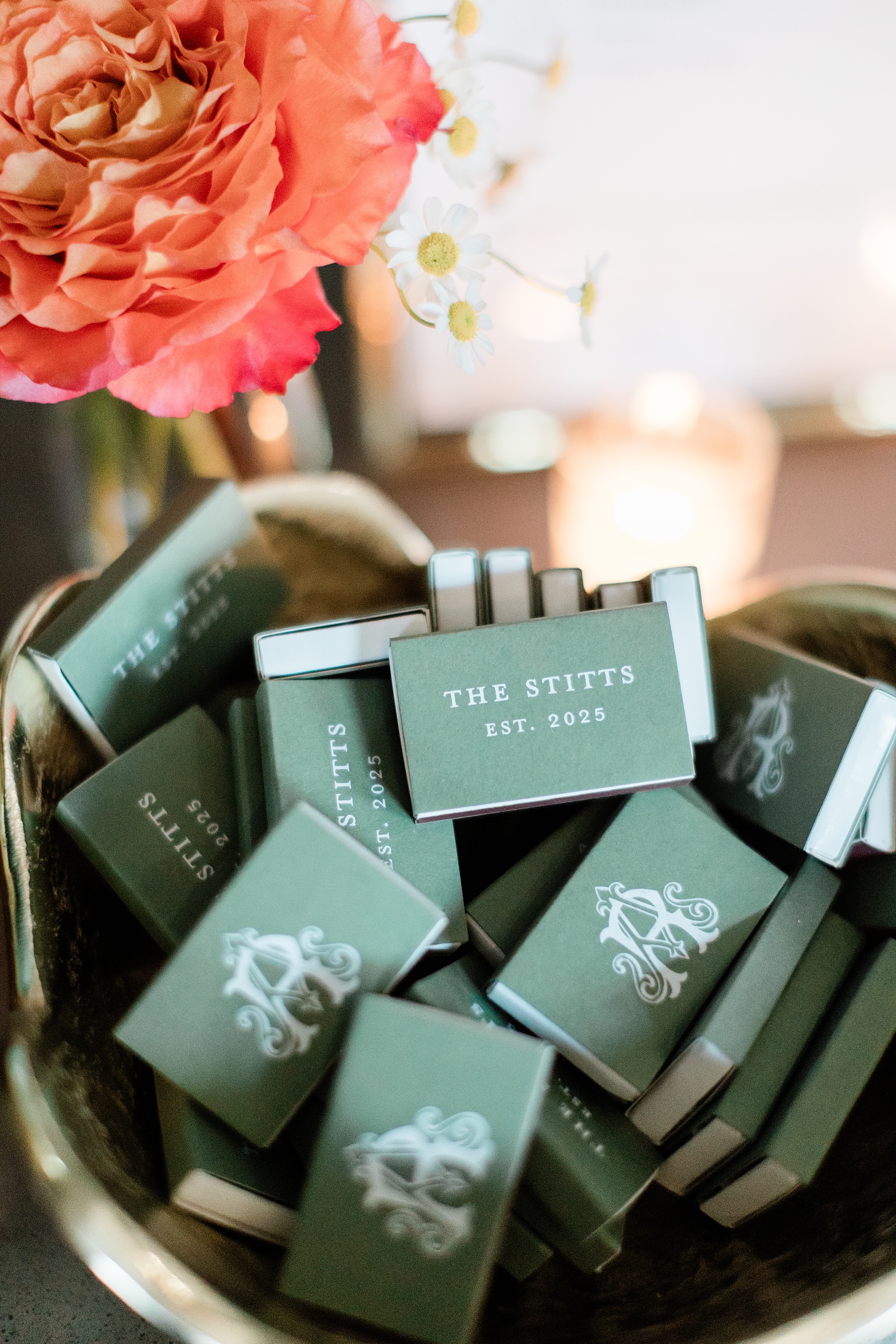 match box wedding favors from elegant Nashville wedding weekend