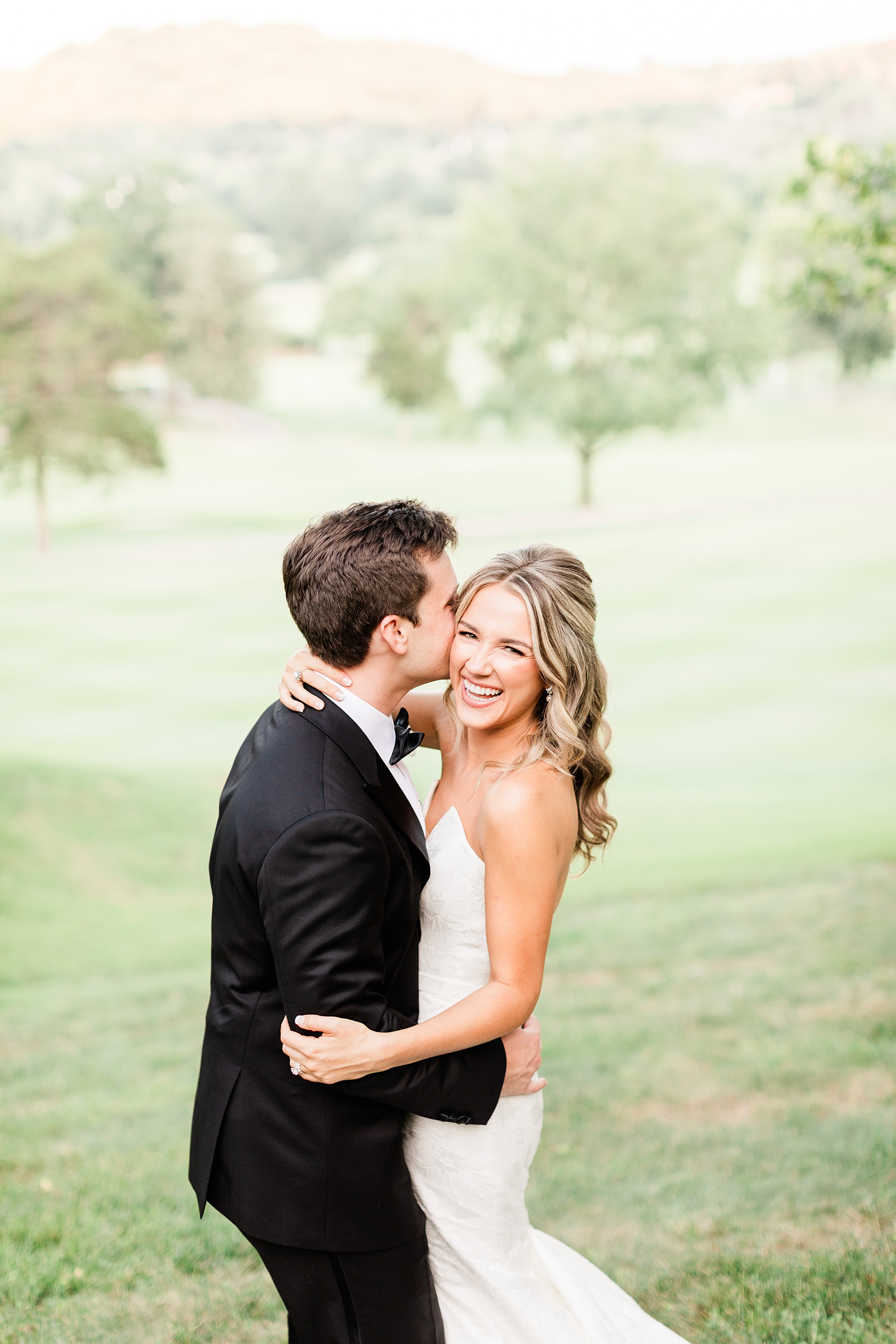 Romantic wedding portraits at Richland Country Club