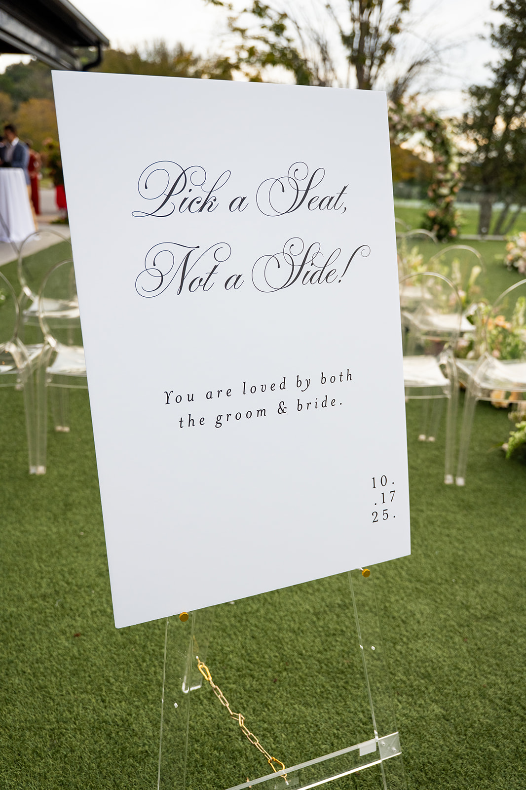 wedding ceremony sign