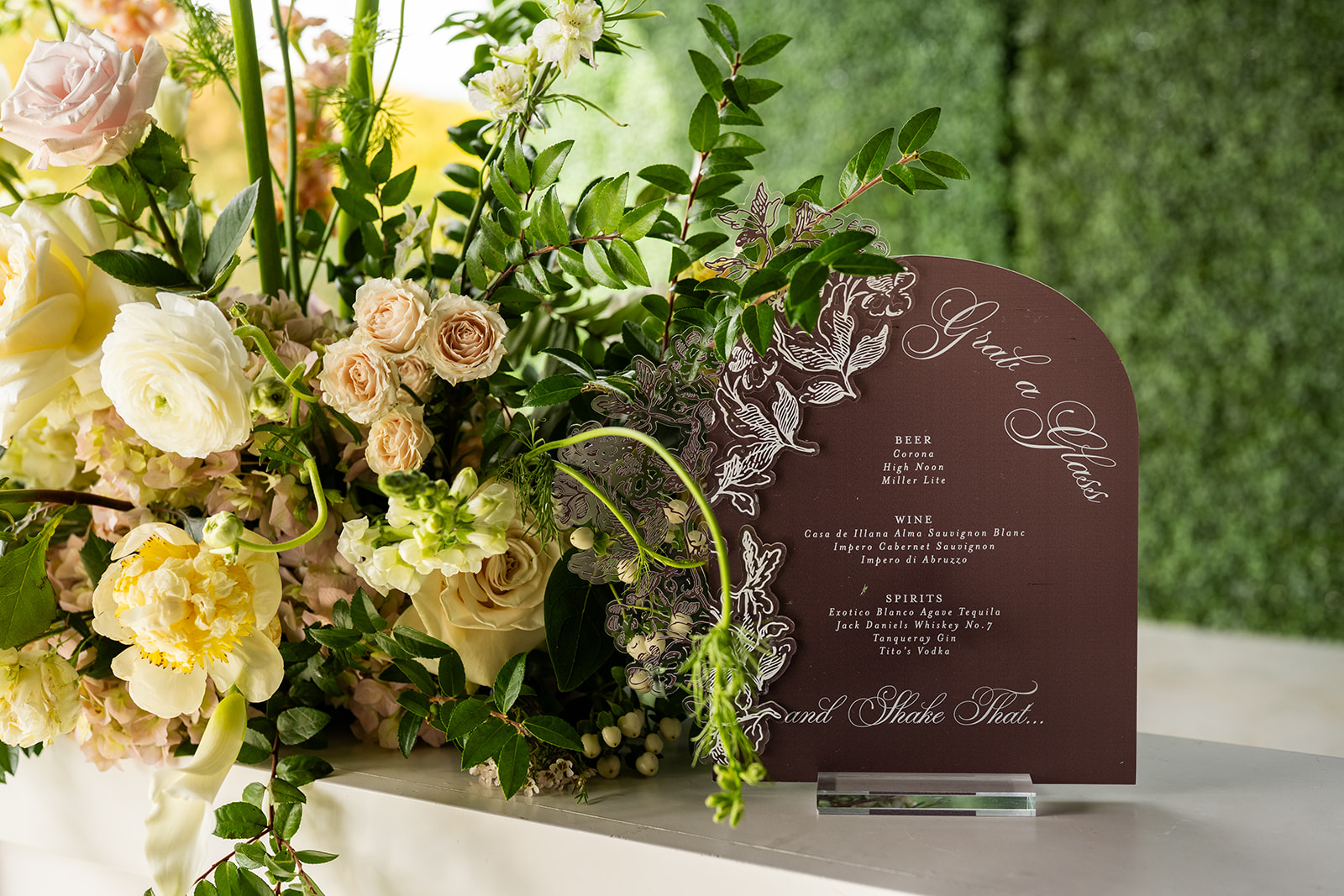 Custom Signage and Details for Nashville Wedding at Diamond Creek Farm 