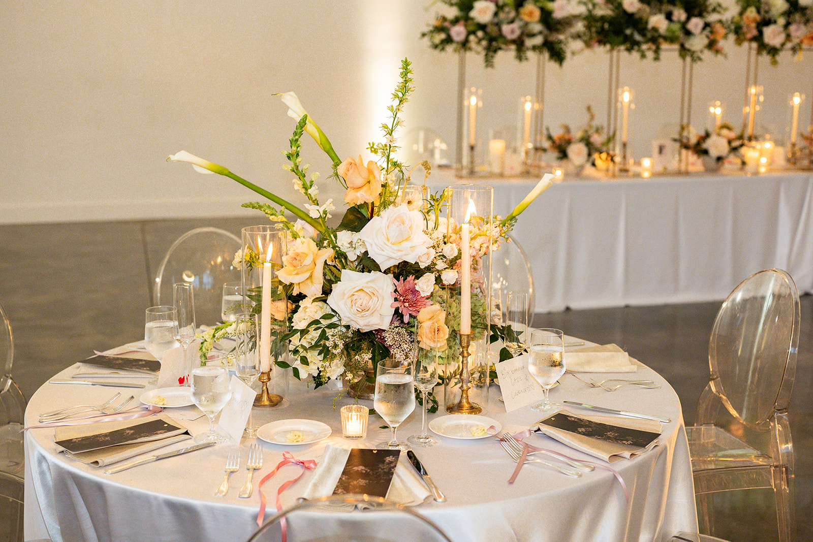 elegant tablescape at Nashville wedding venue, Diamond Creek Farms 