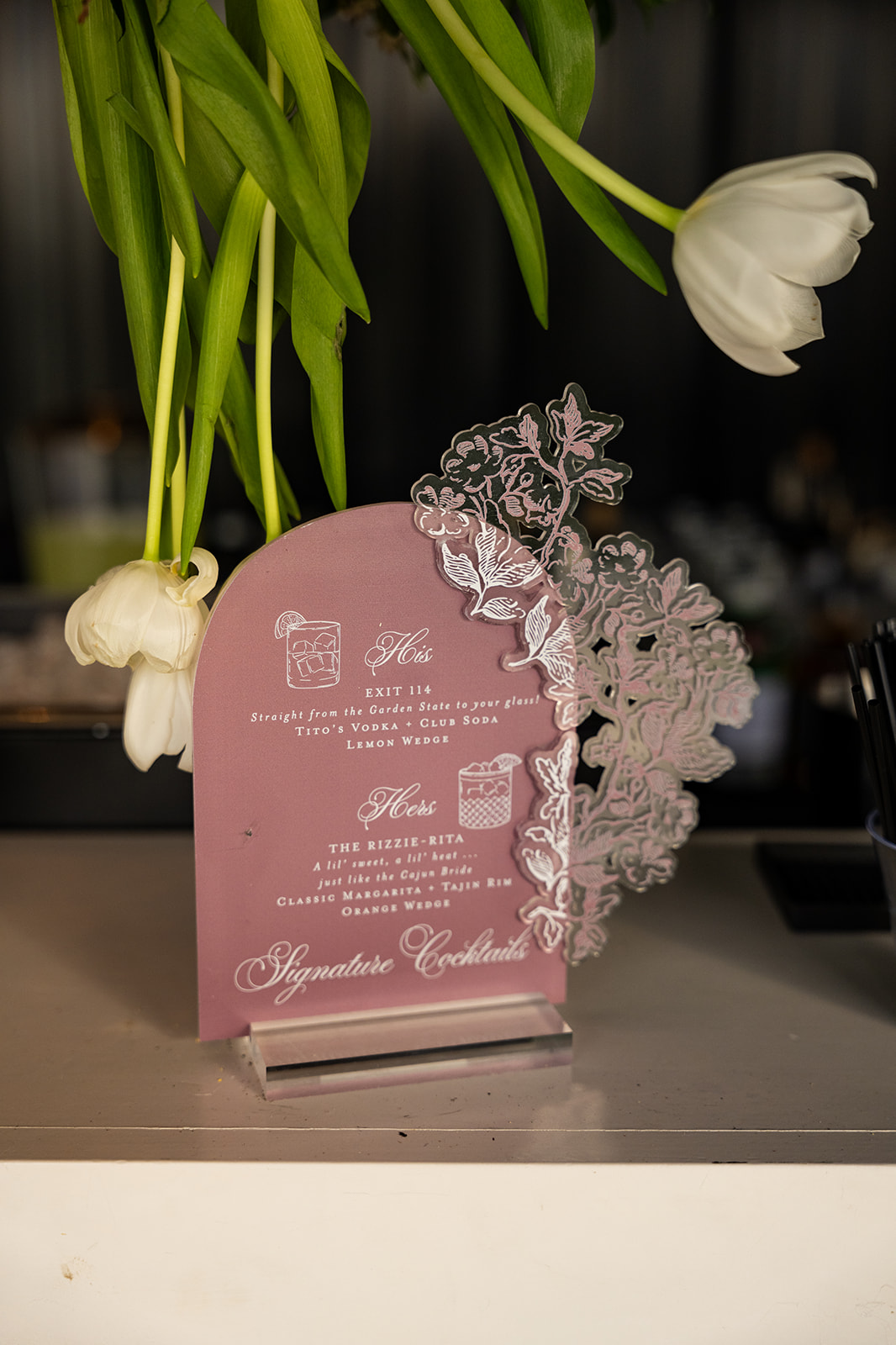 plumb acrylic bar sign