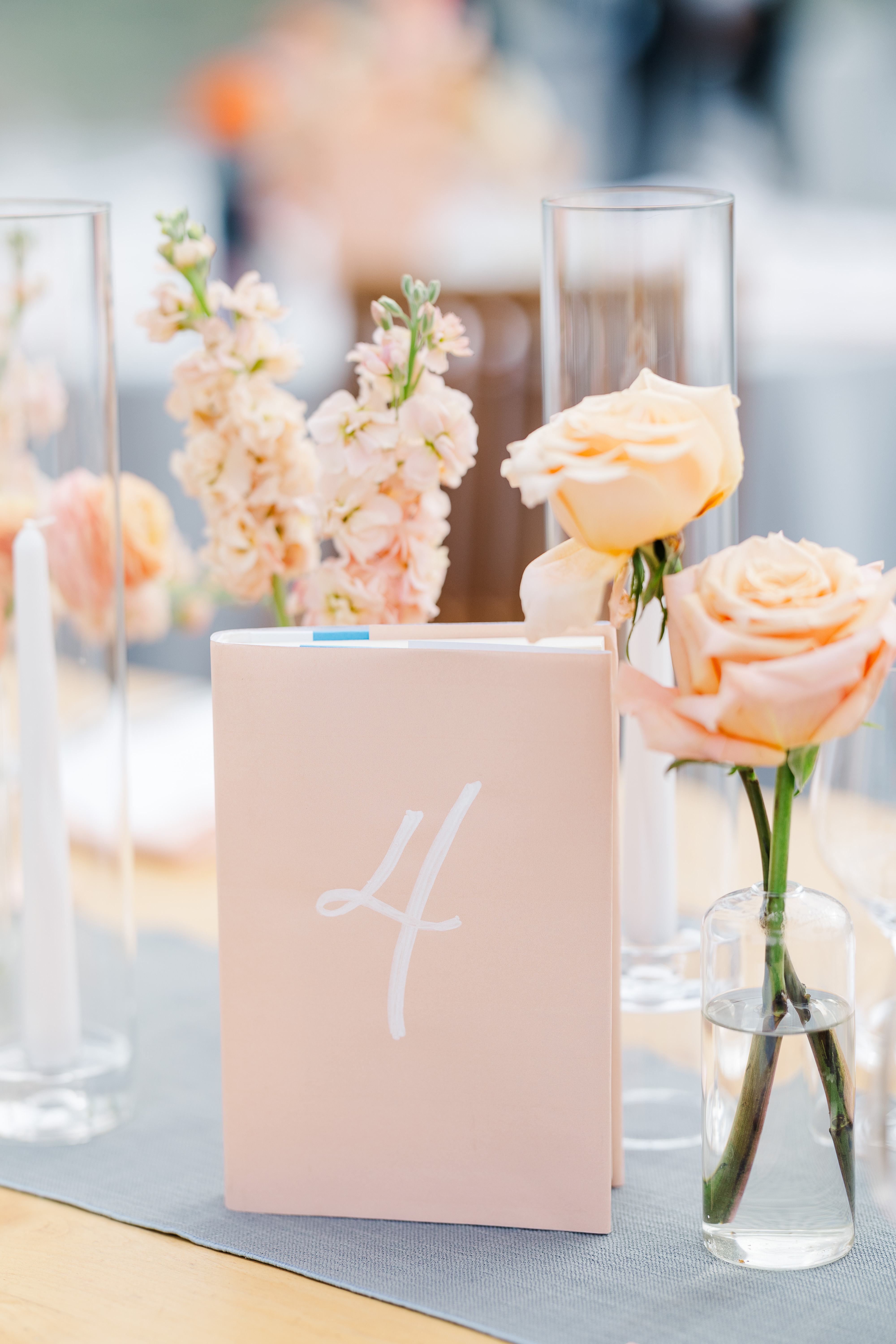 book used as table numbers 