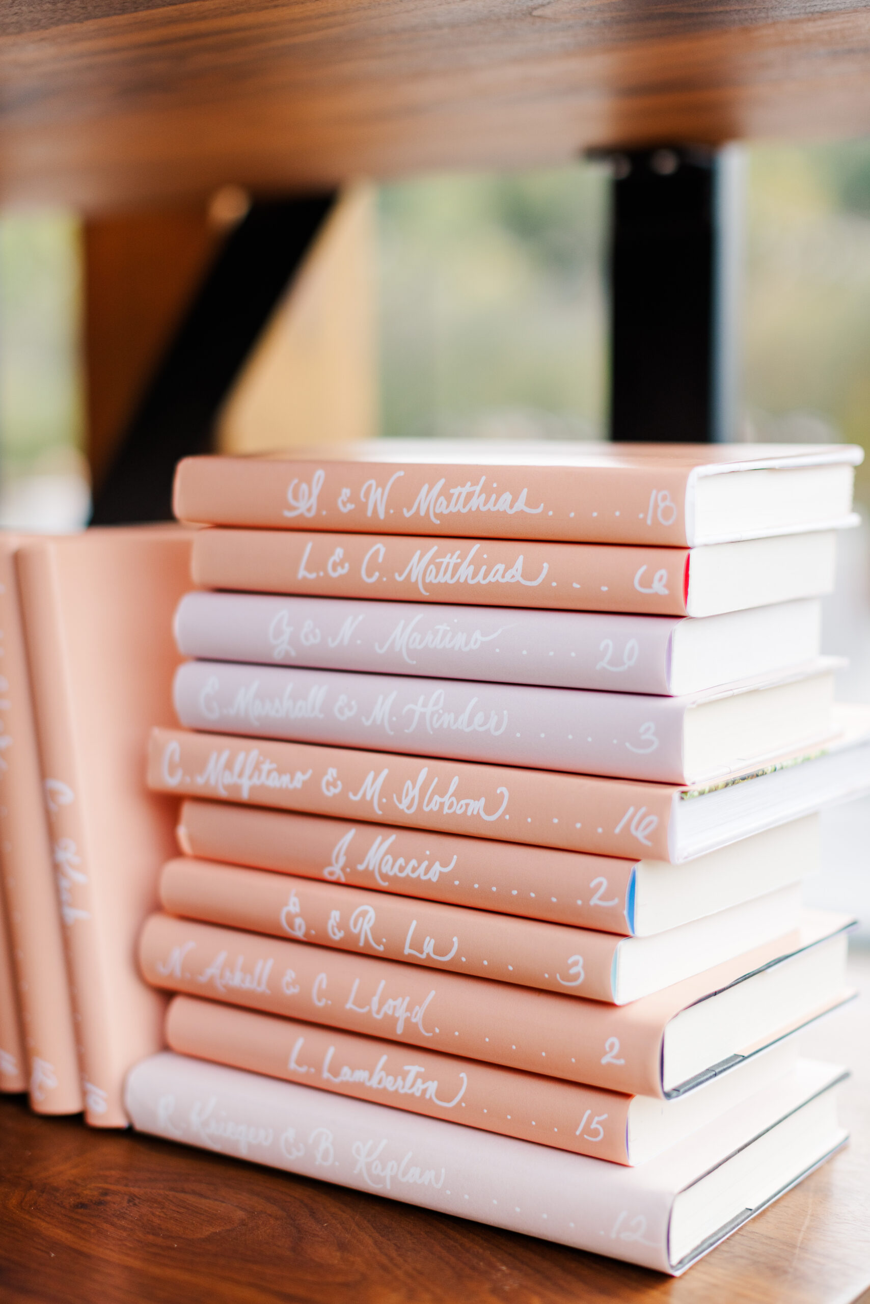 Book-inspired seating chart