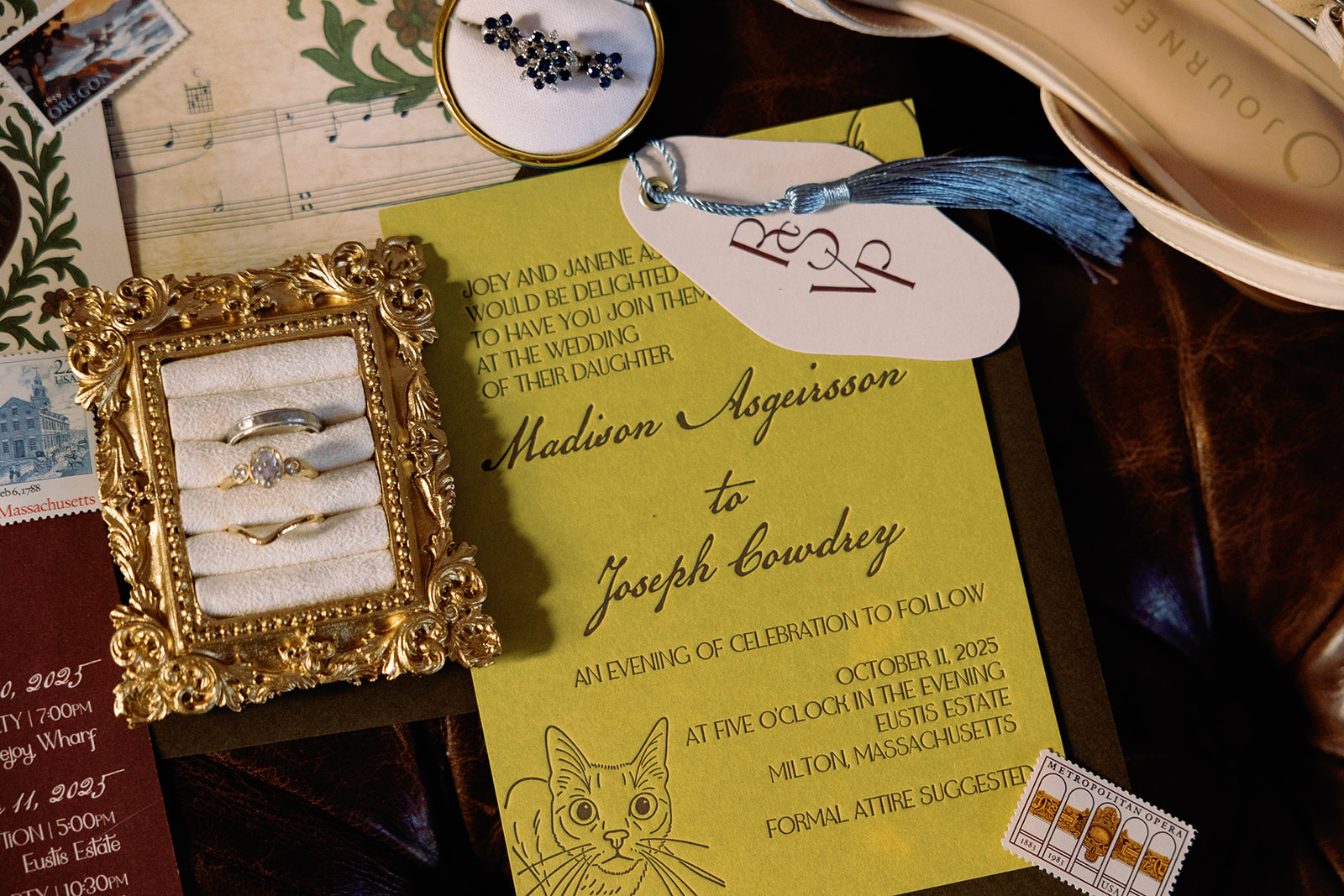 Elegant Eustis Estate Wedding Invitations