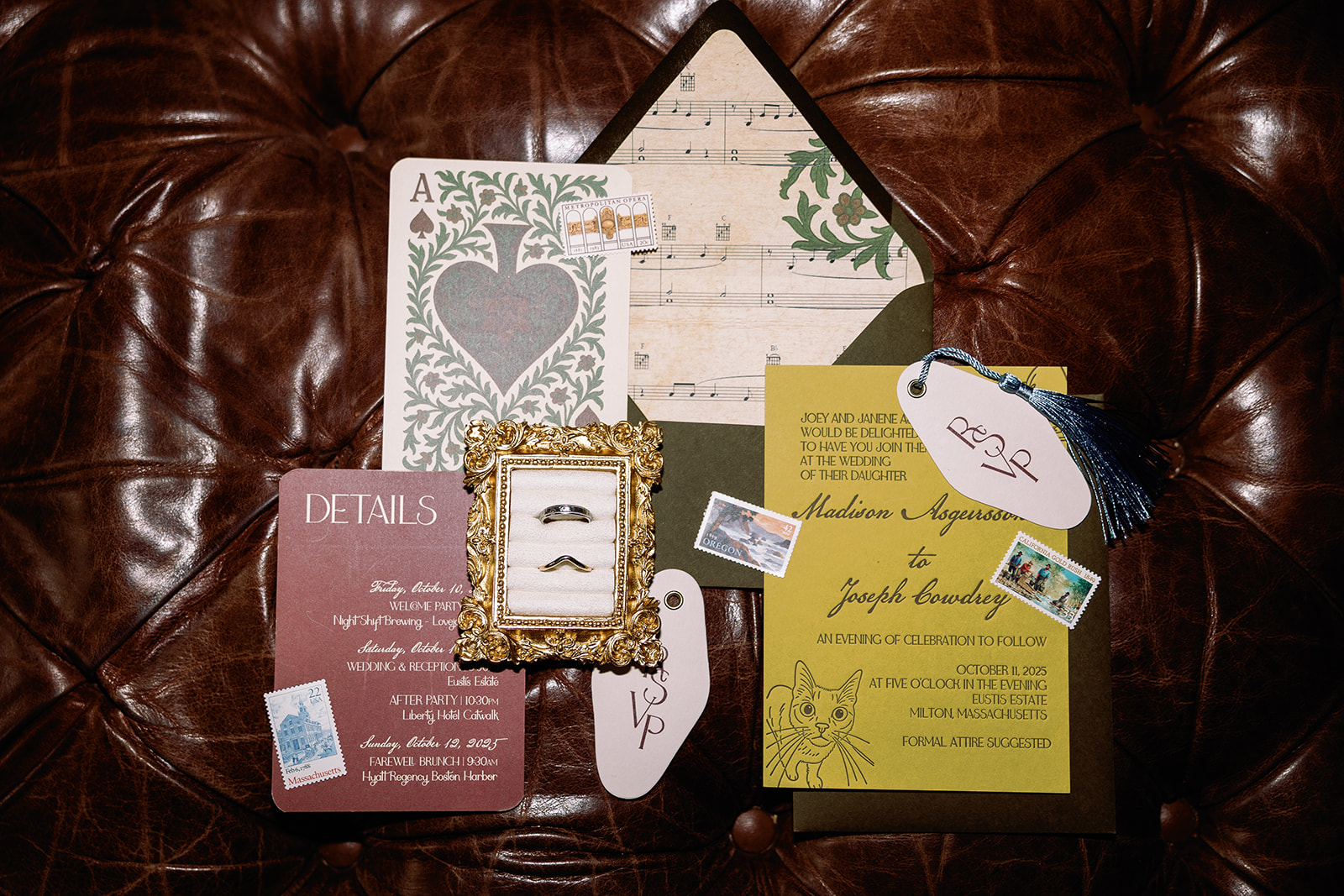 Elegant Eustis Estate Wedding Invitations