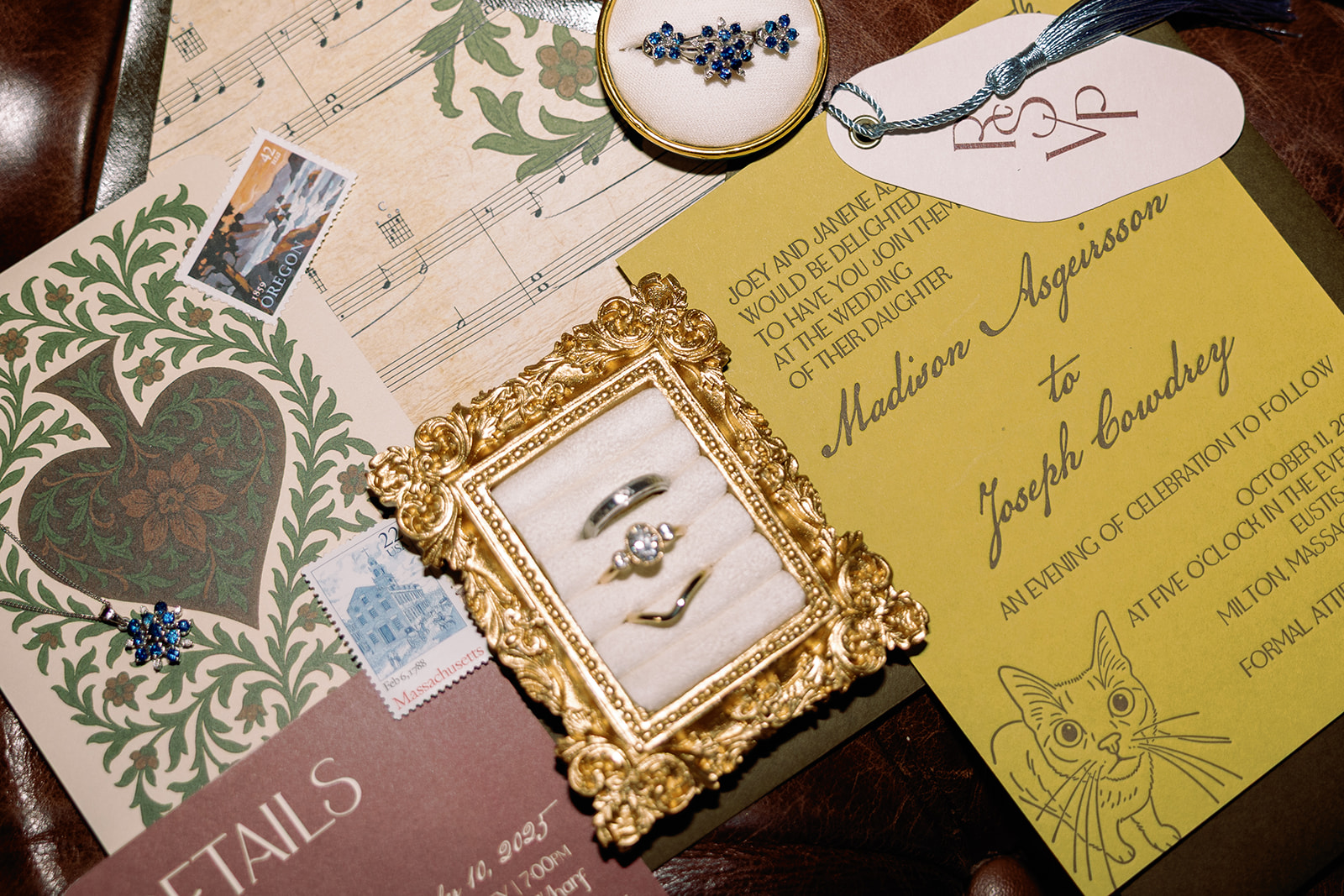 Elegant Eustis Estate Wedding Invitations