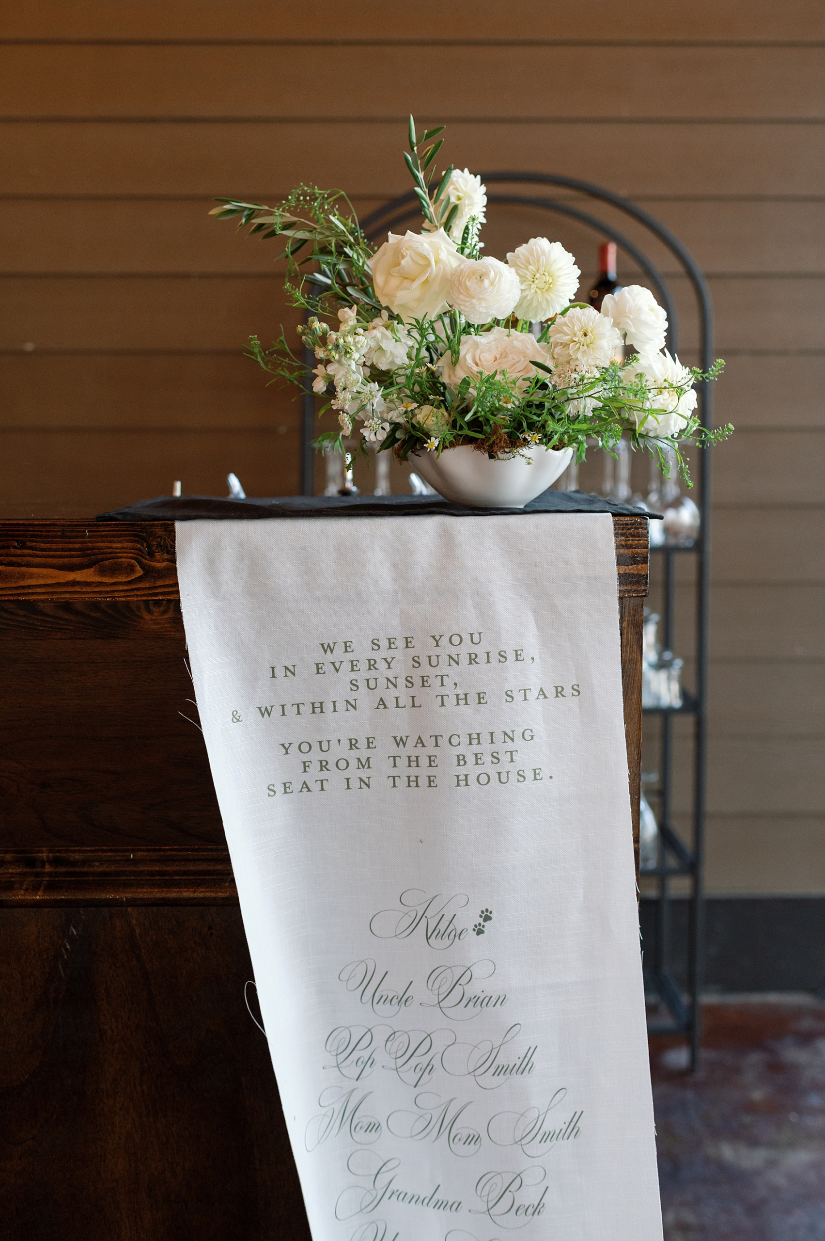 Fabric Memorial sign 