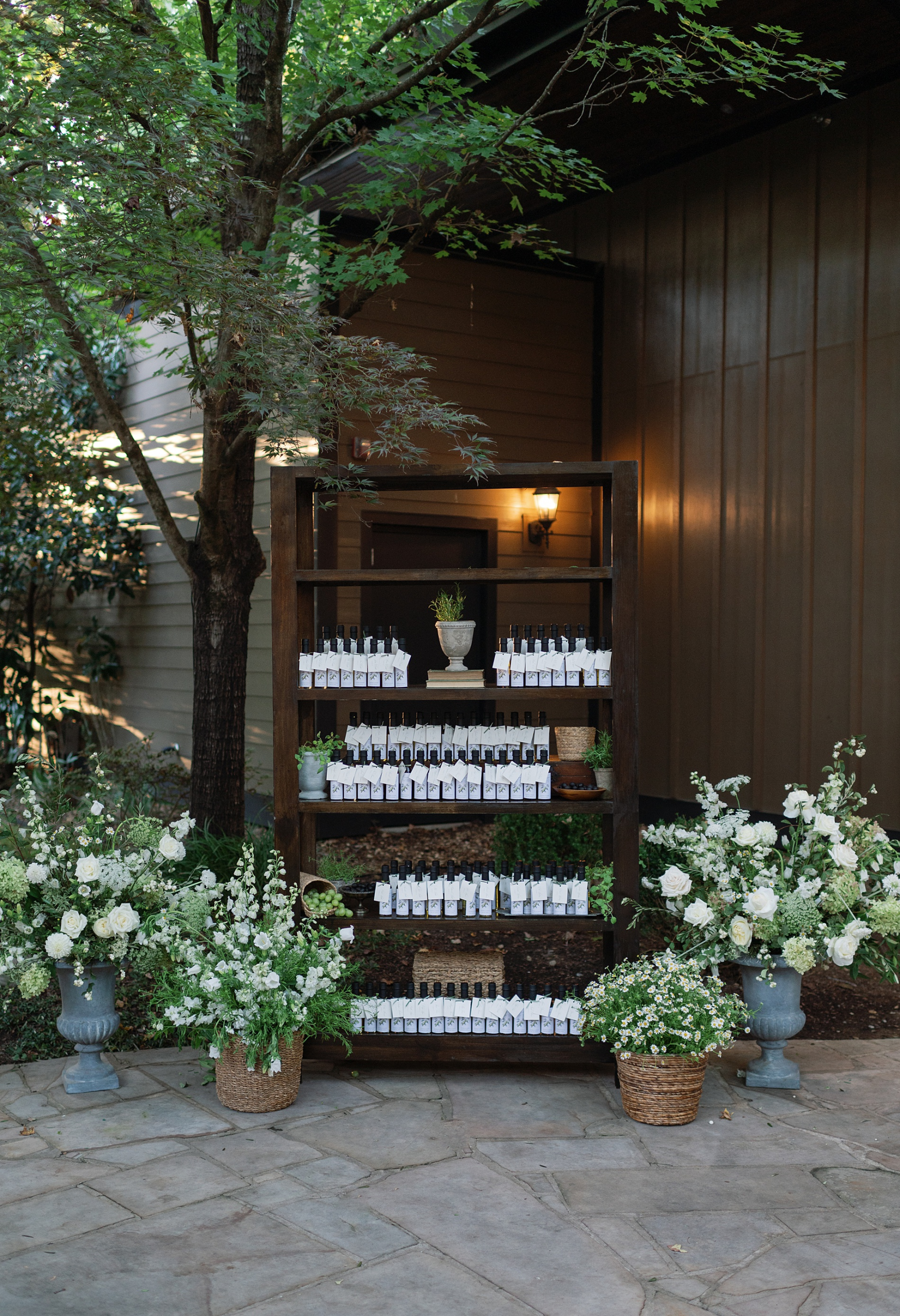 Custom Olive Oil Seating Chart  from Italian-inspired wedding at Cherokee Dock 