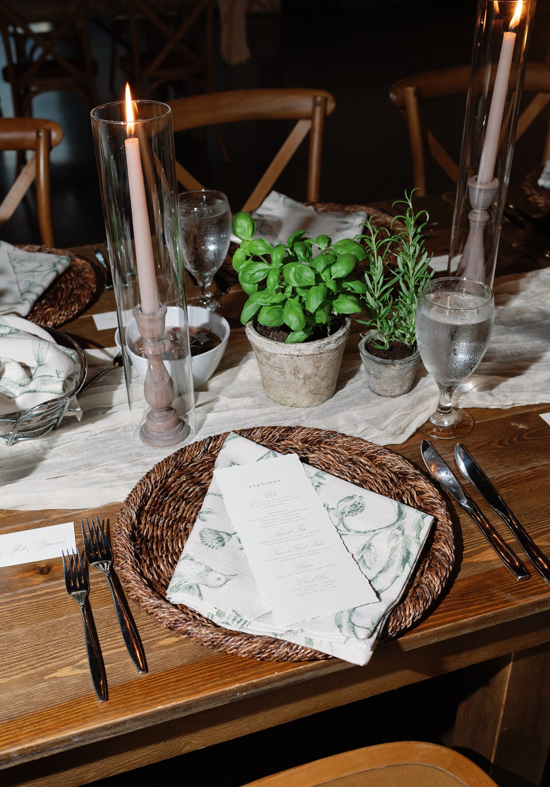  Italian-Inspired Wedding Details | Timeless Hand-Deckled Menus