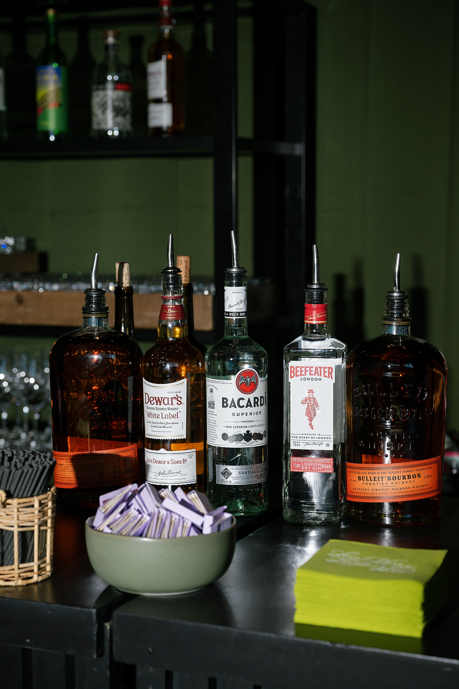 cocktail napkins and matchbooks created by Nashville event designer, White Ink Calligraphy  