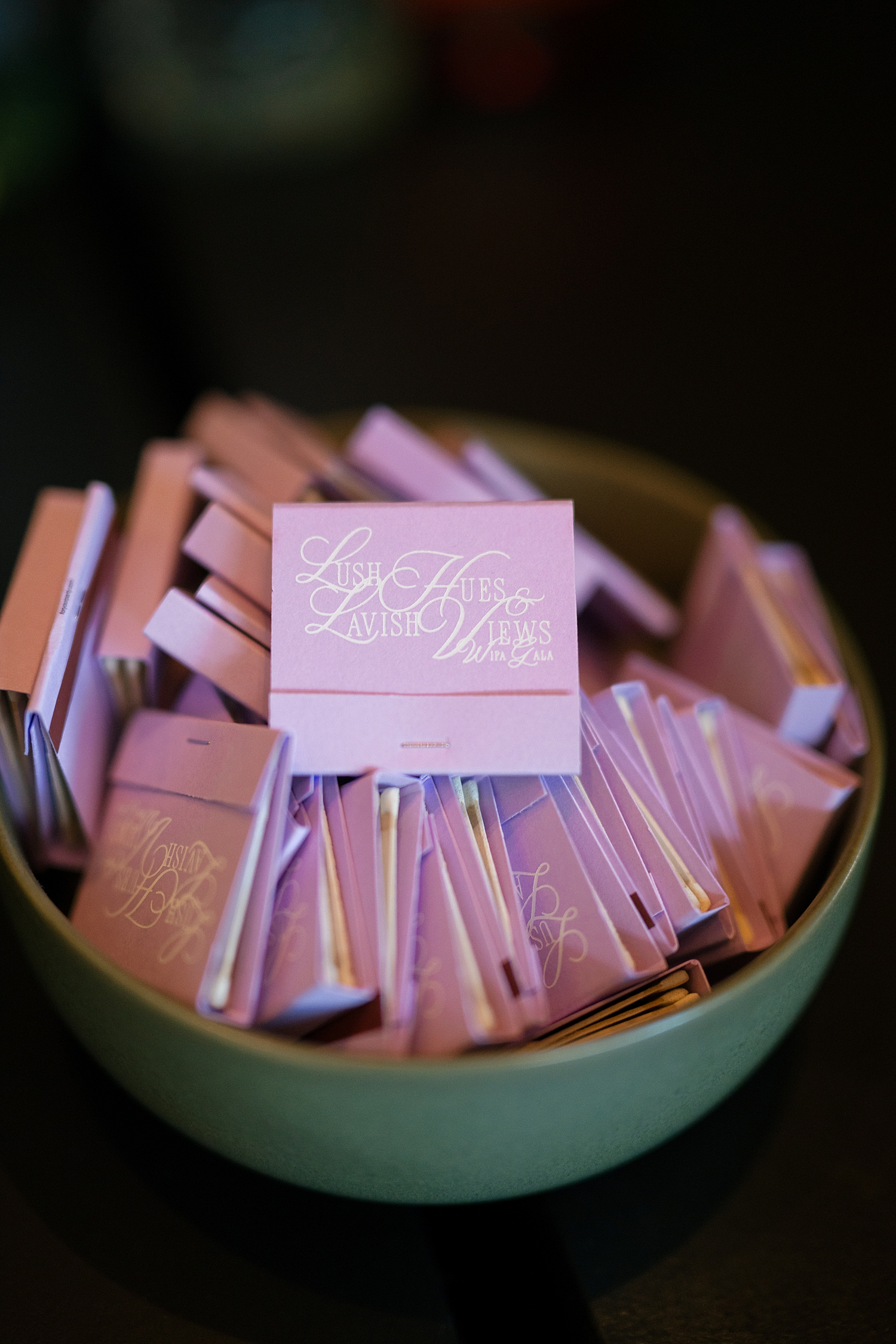 Lush Hues and lavish views WIPA gala matchbooks by White Ink 