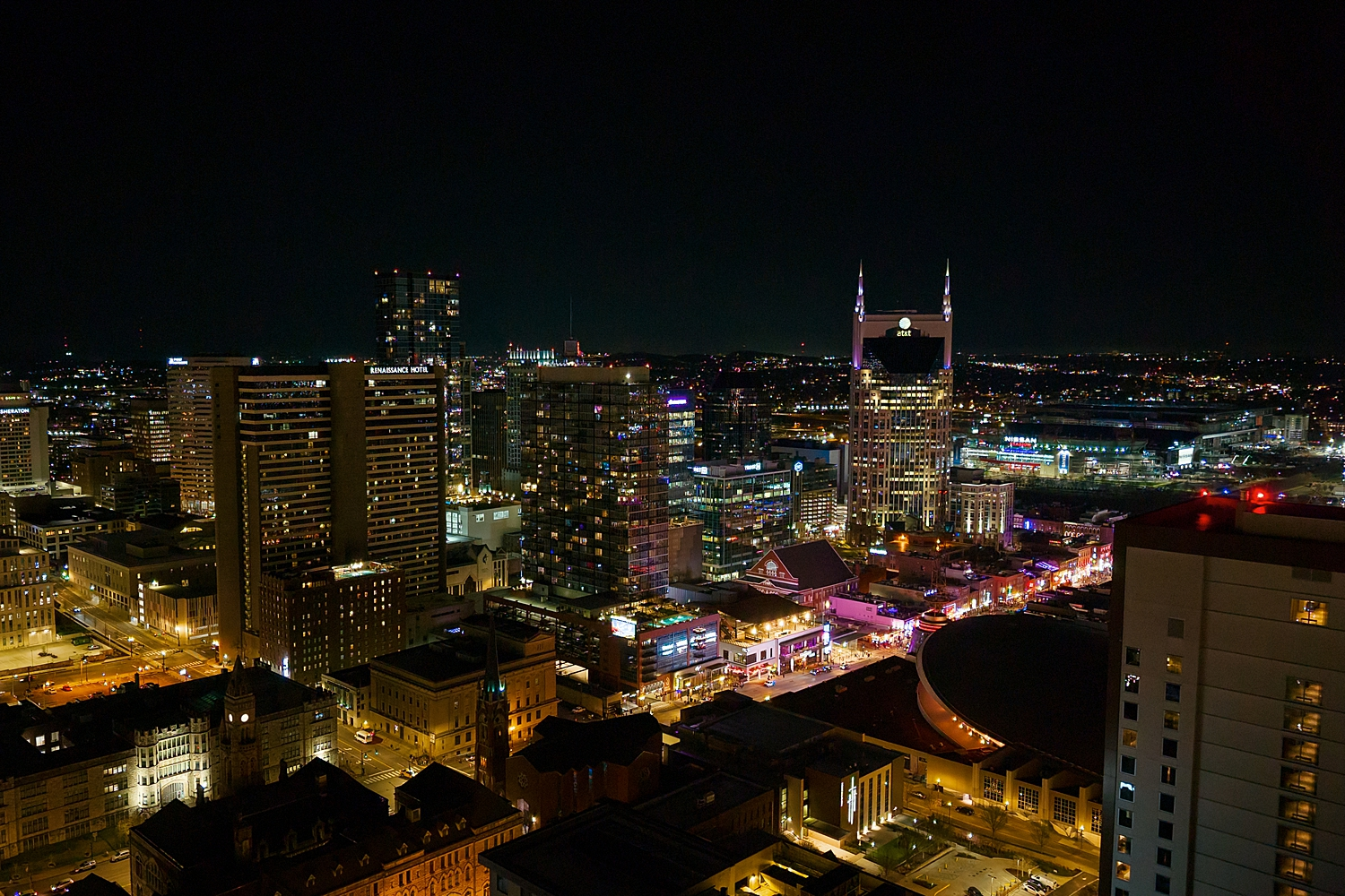 Nashville city at night 