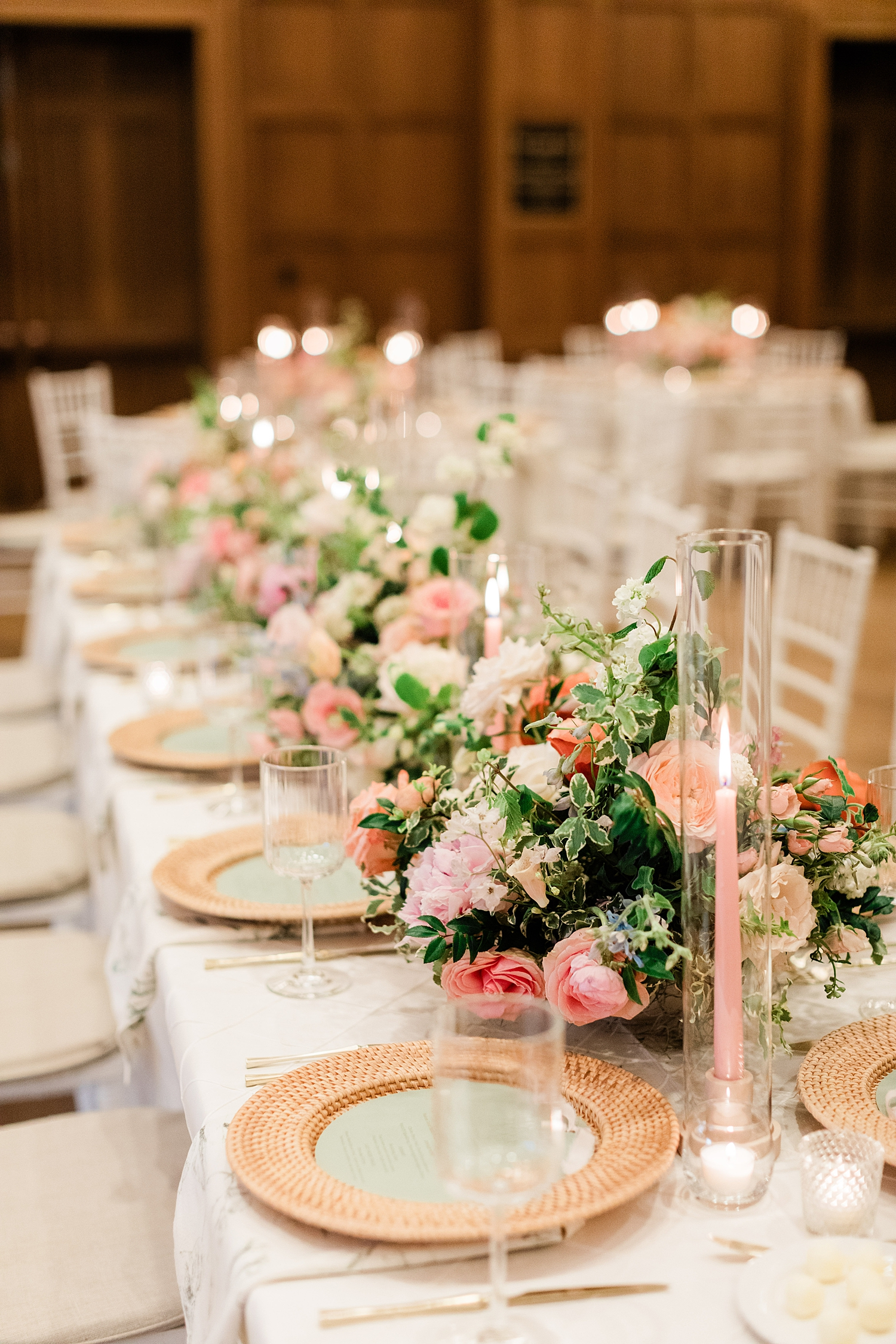 custom round menus and table numbers by Nashville design house, White Ink Calligraphy