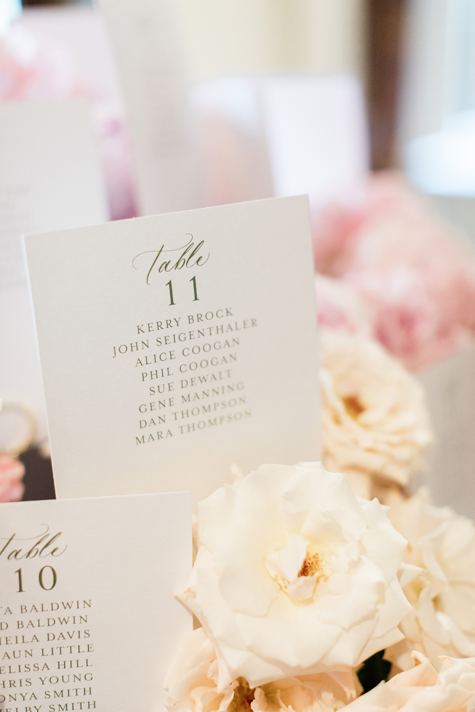 floral seating chart