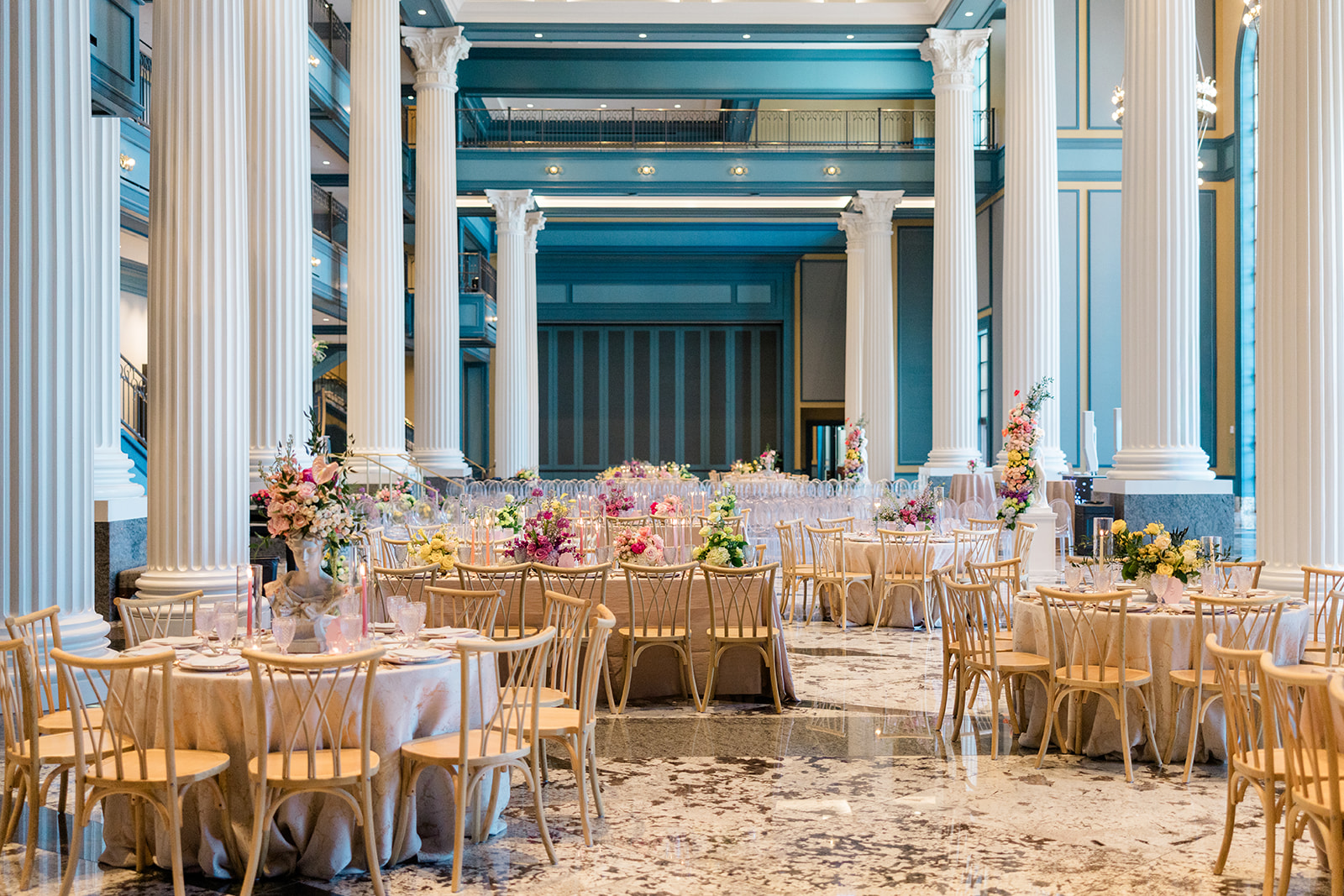 Wed Society Nashville Book of Weddings Event with Marble Artwork and Swan Details