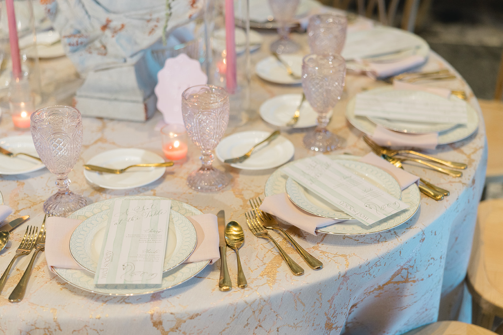 custom menus at place setting