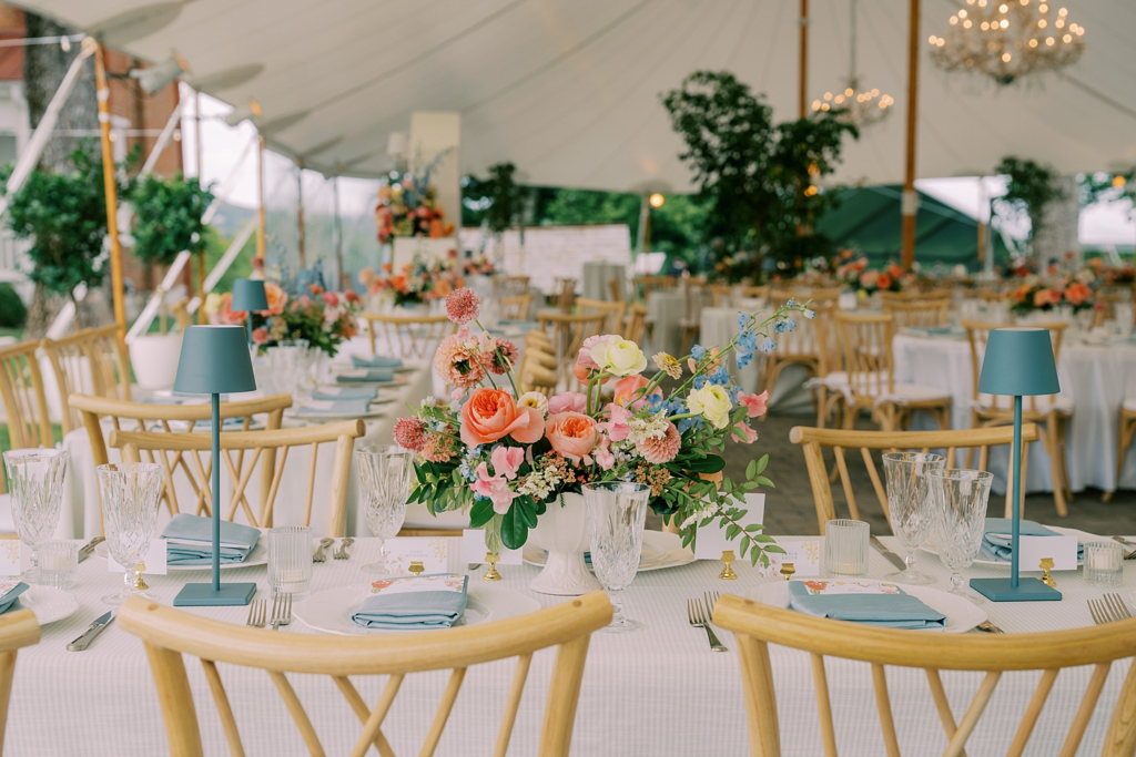 wedding reception tablescape